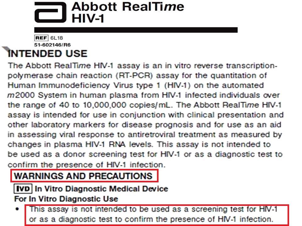 Abbott RealTime test HIV